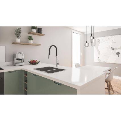 GROHE 31577SD1 - Évier de cuisine K700U 595 × 450 mm en acier inoxydable