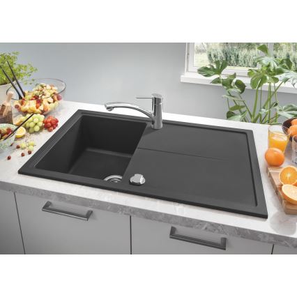 GROHE 31640AP0 - Évier composite K400 860 × 500 mm granit/noir