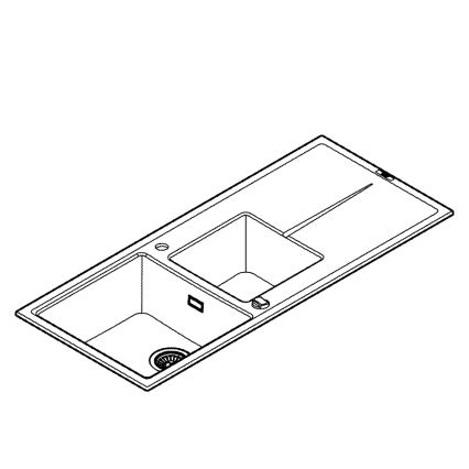 GROHE 31643AP0 - Évier composite K400 1160 × 500 mm noir