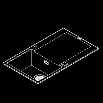 GROHE 31644AP0 - Évier K500 860 × 500 mm granit/noir