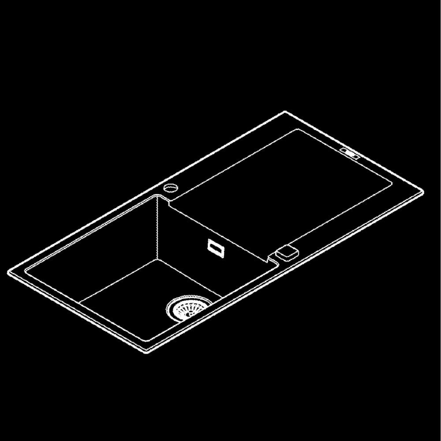 GROHE 31645AP0 - Évier K500 1000 × 500 mm pierre/noir