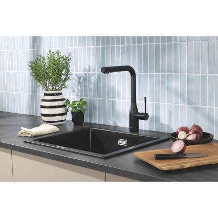 GROHE 31651AP0 - Évier de cuisine K700 560 × 510 mm en granit noir