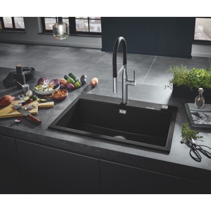 GROHE 31652AP0 - Évier composite K700 780 × 510 mm noir