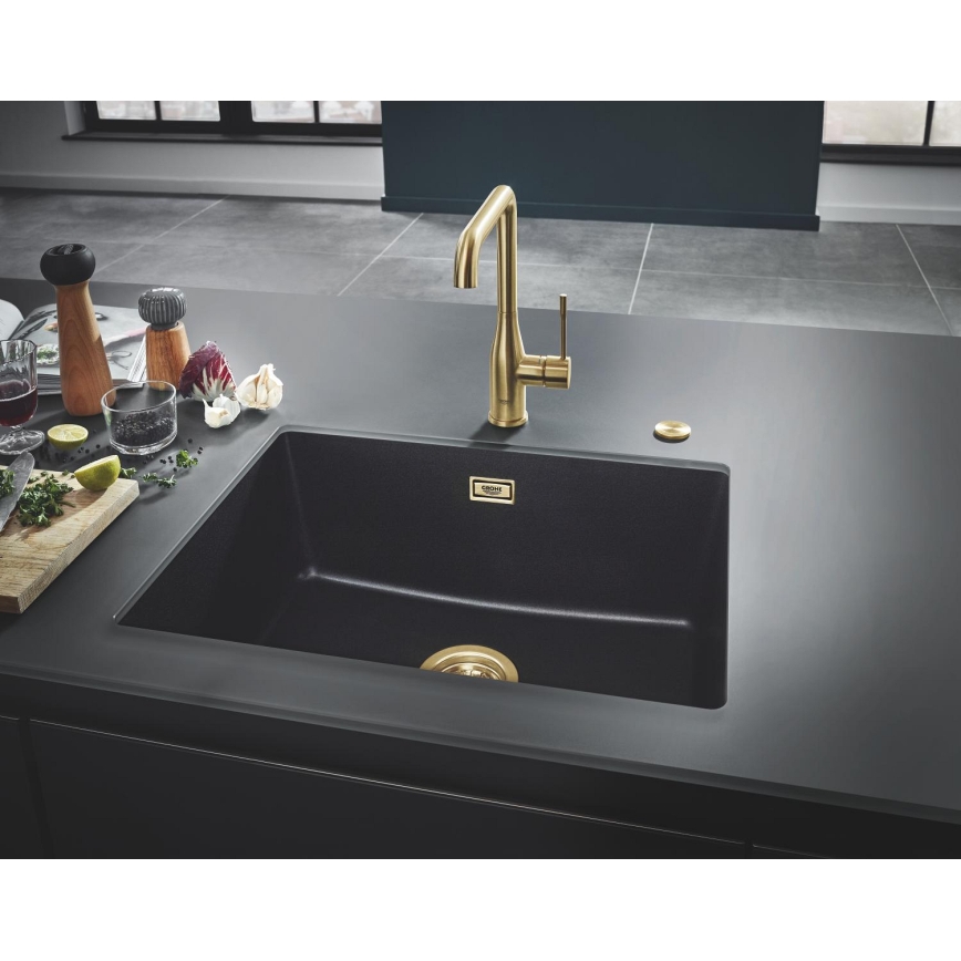 GROHE 31655AP0 - Évier K700U 610 × 460 mm, pierre noire/noir