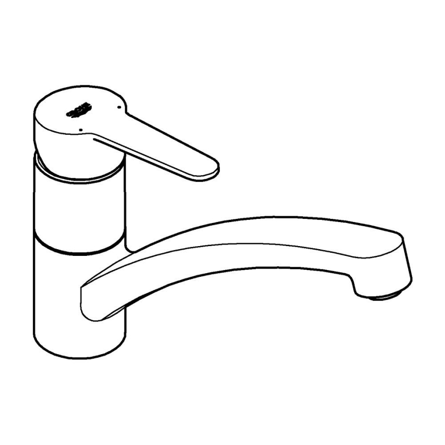 GROHE 31680000 - Mitigeur d'évier BAUECO, finition chrome brillant