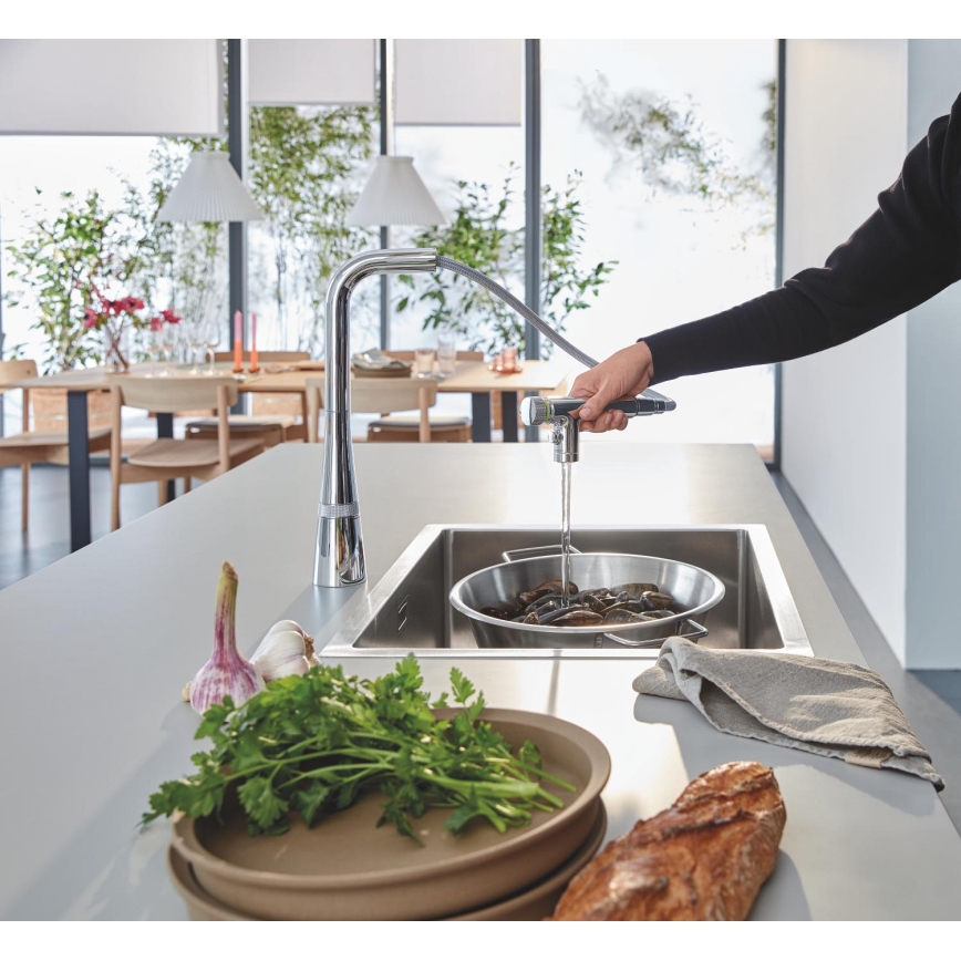 GROHE 31726SD0 - Évier de cuisine K700 550 × 450 mm en acier inoxydable