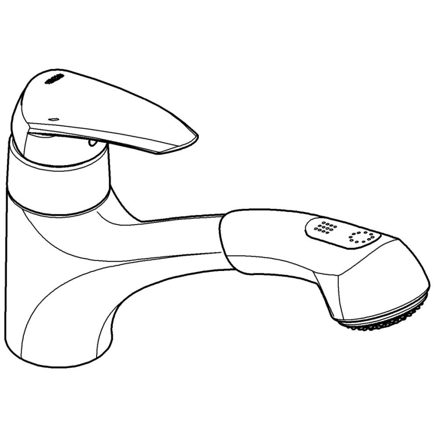 GROHE 32257001 - Mitigeur d'évier EURODISC chromé brillant