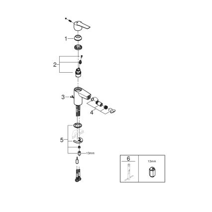 GROHE 32281002 - Mitigeur pour bidet START S chromé brillant