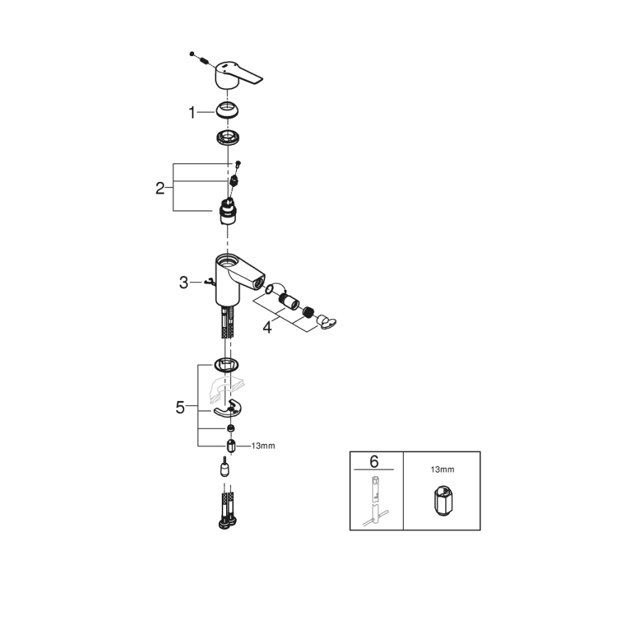 GROHE 32281002 - Mitigeur pour bidet START S chromé brillant
