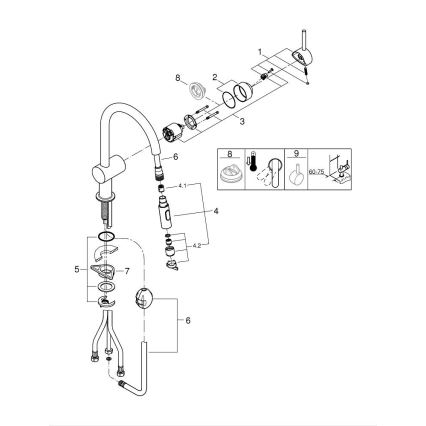 GROHE 32321002 - Mitigeur d'évier A, finition chrome brillant