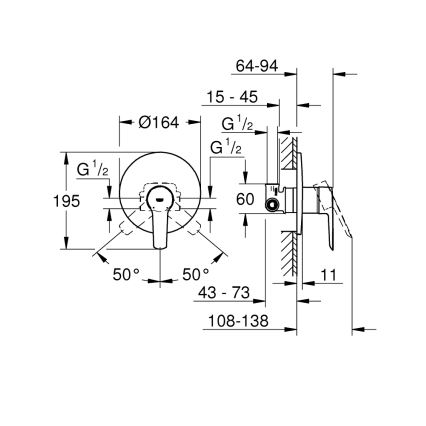 GROHE 32590002 - Mitigeur de douche START chromé brillant