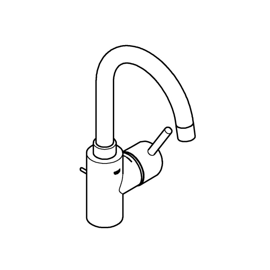 GROHE 32629002 - Mitigeur pour lavabo CONCETTO Taille L chromé brillant
