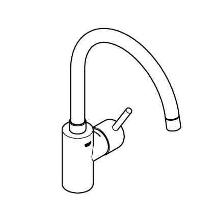 GROHE 32661003 - Mitigeur d'évier CONCETTO, finition chrome brillant