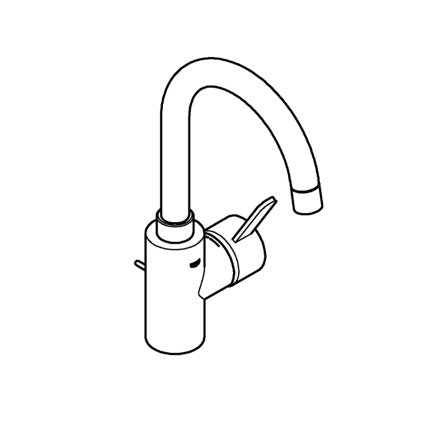 GROHE 32830001 - Mitigeur pour lavabo EUROSMART COSMOPOLITAN taille L chromé
