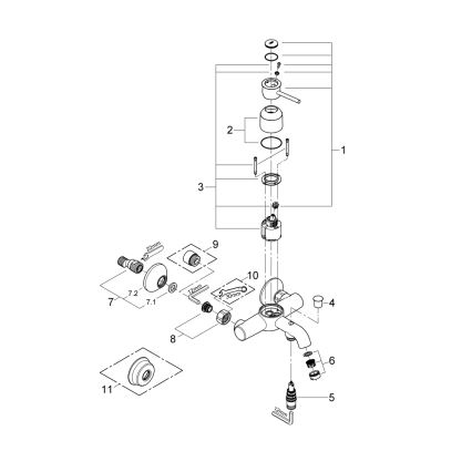 GROHE 32865000 - Mitigeur de baignoire BAUCLASSIC DN 15 chromé brillant