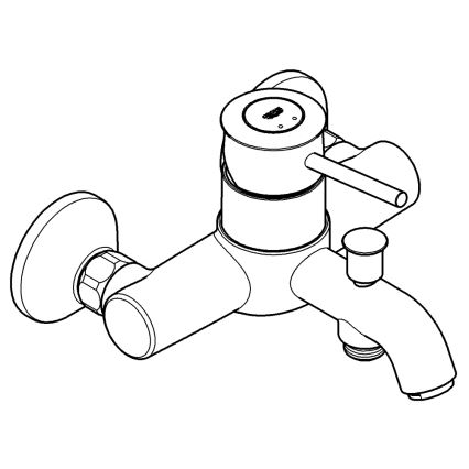 GROHE 32865000 - Mitigeur de baignoire BAUCLASSIC DN 15 chromé brillant