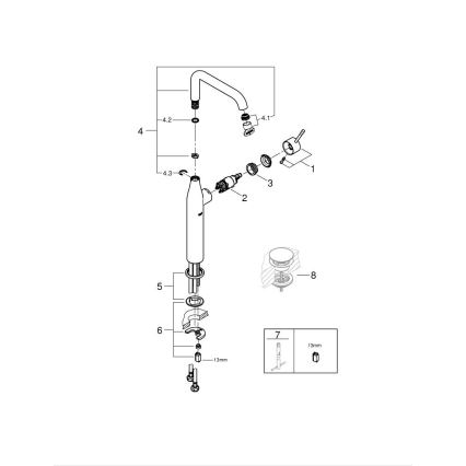 GROHE 32901GN1 - Mitigeur pour lavabo ESSENCE XL, finition dorée
