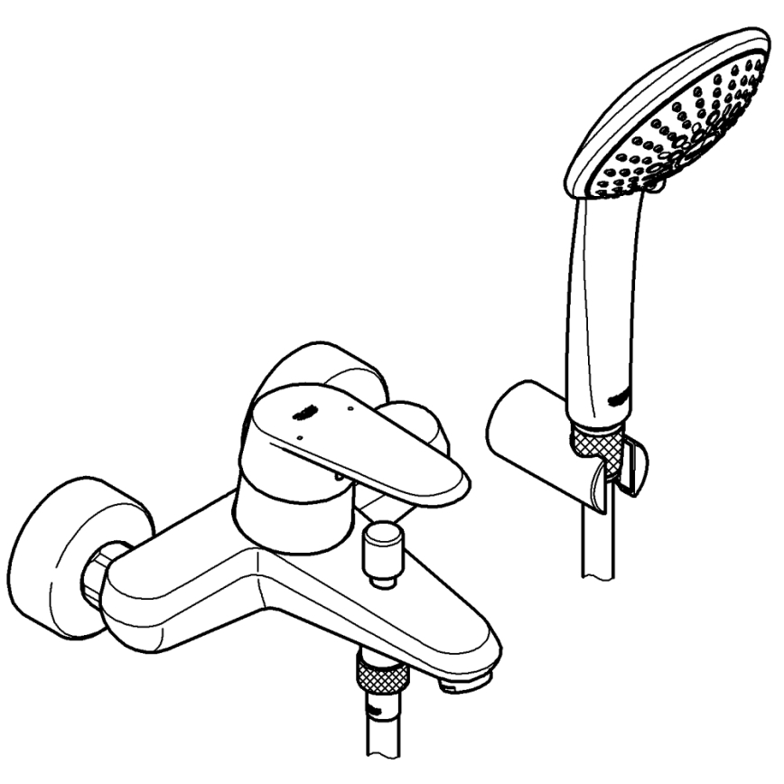 GROHE 33395002 - Mitigeur de baignoire EURODISC COSMOPOLITAN, chrome poli