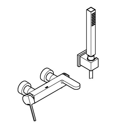 GROHE 33547003 - Ensemble pour baignoire avec mitigeur PLUS, chrome brillant