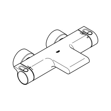 GROHE 34174001 - Mitigeur thermostatique pour baignoire GROHTHERM 2000 172 mm chrome brillant