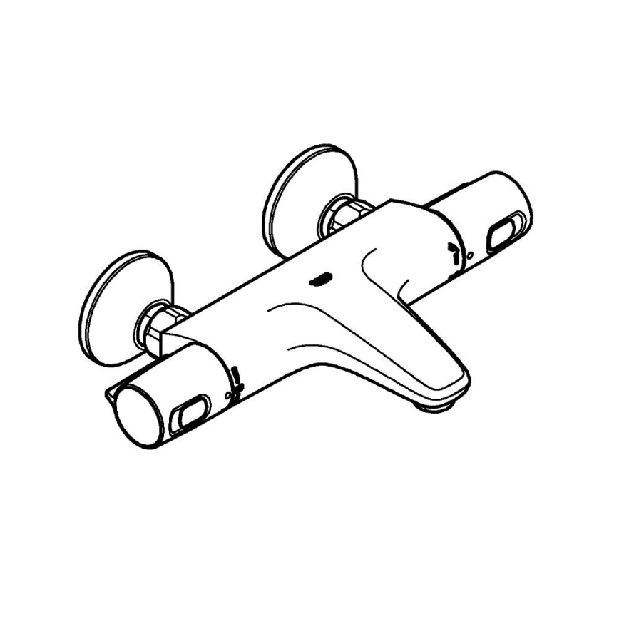 GROHE 34227002 - Mitigeur thermostatique pour baignoire PRECISION TREND DN 15 chromé brillant