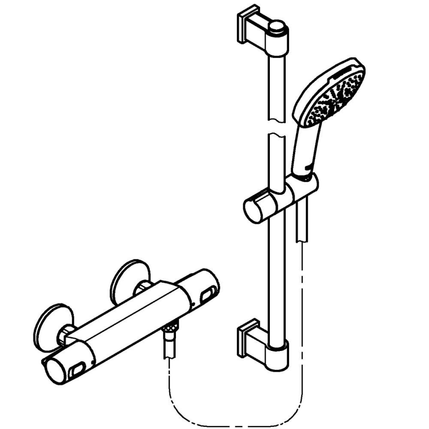 GROHE 34237003 - Mitigeur thermostatique de douche PRECISION TREND 150 mm chromé
