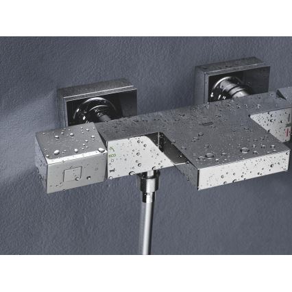 GROHE 34497000 - Mitigeur thermostatique pour baignoire GROHTHERM CUBE DN 15, chrome brillant