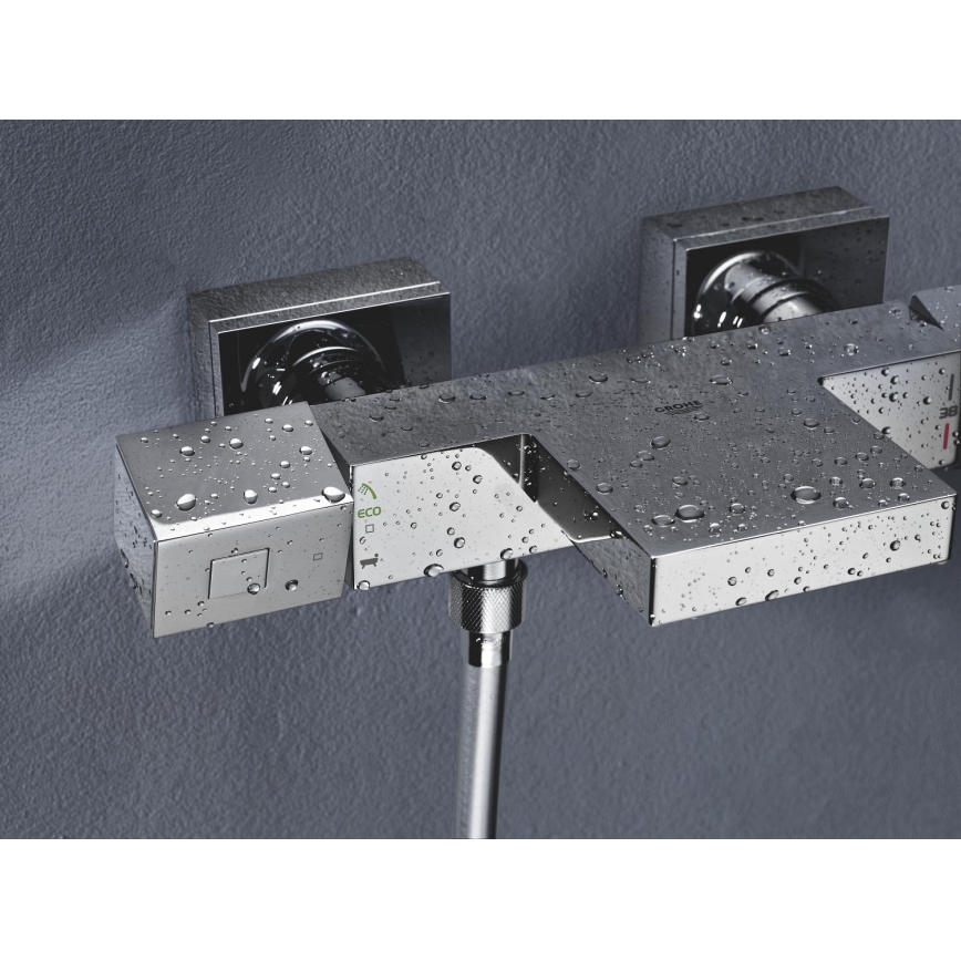 GROHE 34497000 - Mitigeur thermostatique pour baignoire GROHTHERM CUBE DN 15, chrome brillant