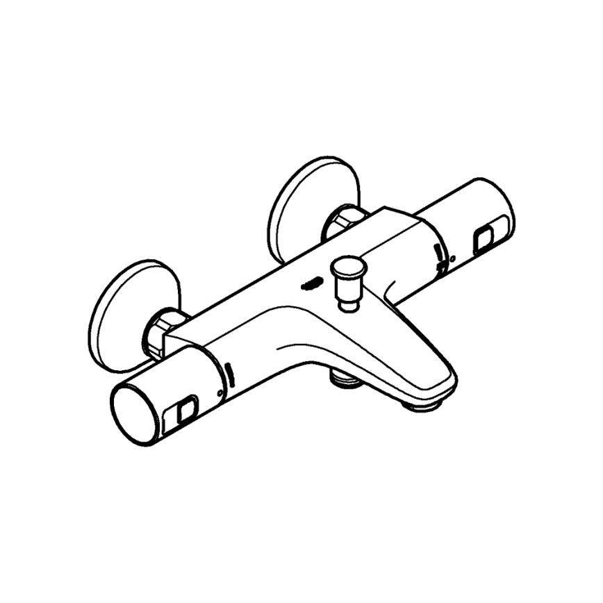 GROHE 345982430 - Mitigeur thermostatique de baignoire PRECISION START 168 mm noir