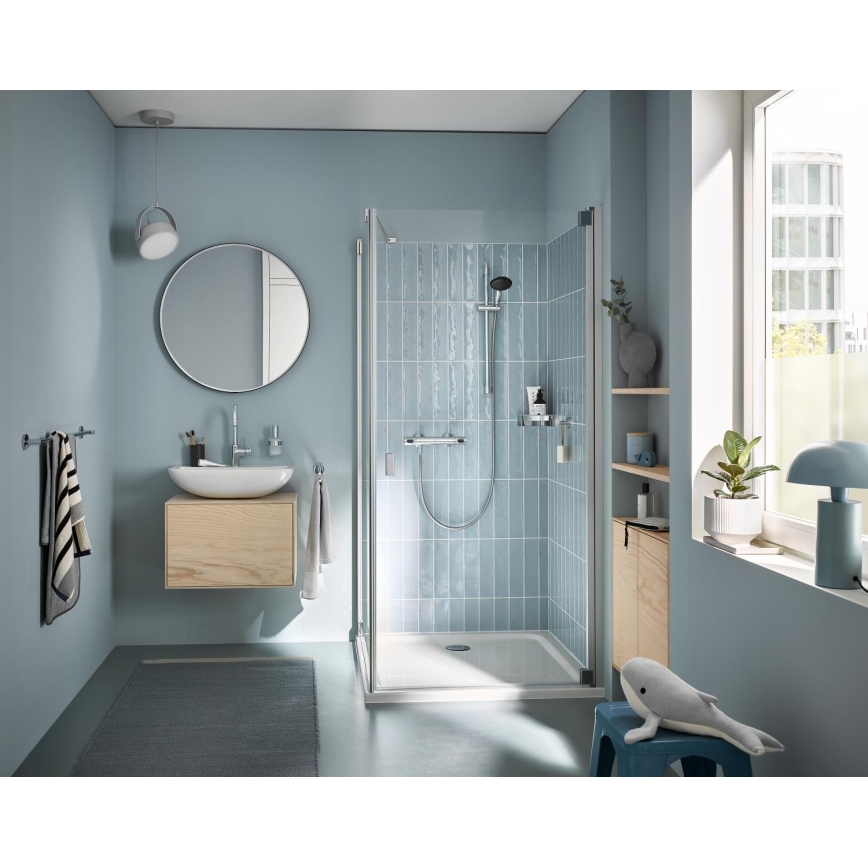GROHE 34800001 - Ensemble de douche avec mitigeur thermostatique PRECISION FLOW 600 mm, chrome brillant