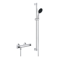 GROHE 34805001 - Ensemble de douche avec mitigeur thermostatique PRECISION FLOW DN 15, finition chrome brillant