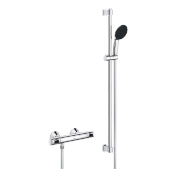 GROHE 34805001 - Ensemble de douche avec mitigeur thermostatique PRECISION FLOW DN 15, finition chrome brillant