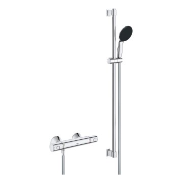 GROHE 34854001 - Ensemble de douche avec mitigeur thermostatique PRECISION START, 900 mm, finition chrome brillant
