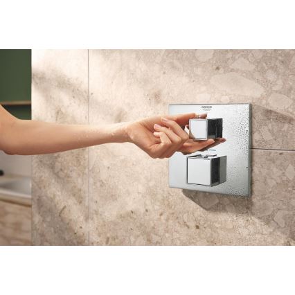 GROHE 34879000 - Système de douche encastré PRECISION CUBE 310 × 310 mm chromé