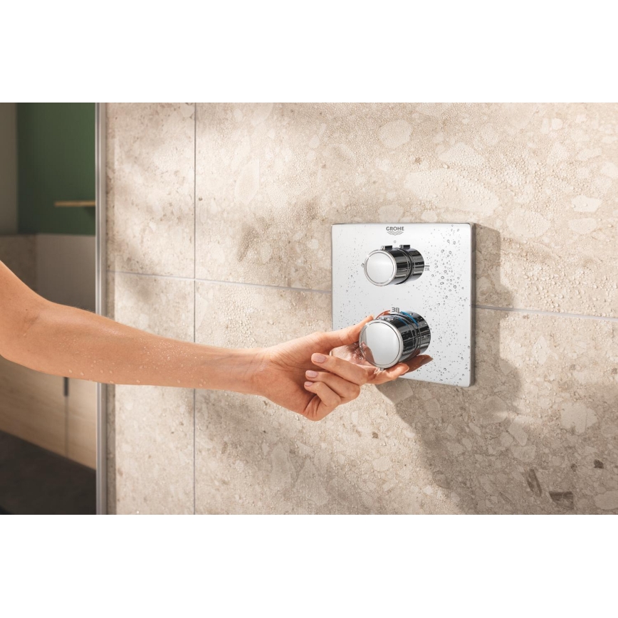 GROHE 34881000 - Système de douche encastré PRECISION 310 × 310 mm finition chrome brillant