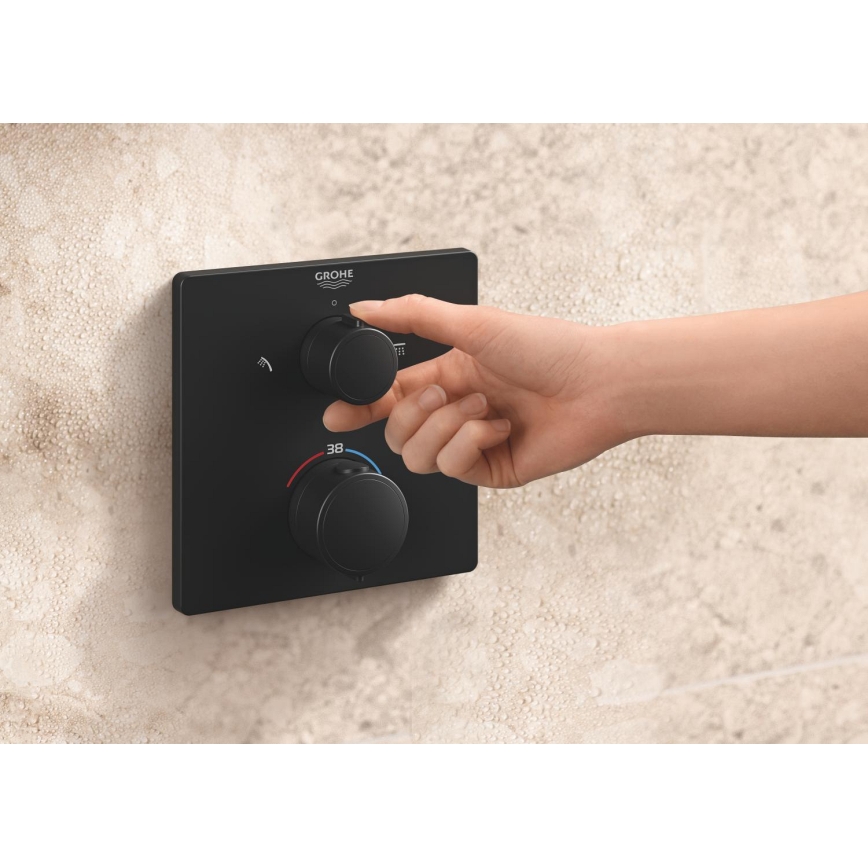 GROHE 348822430 - Ensemble de douche PRECISION 250 × 250 mm noir