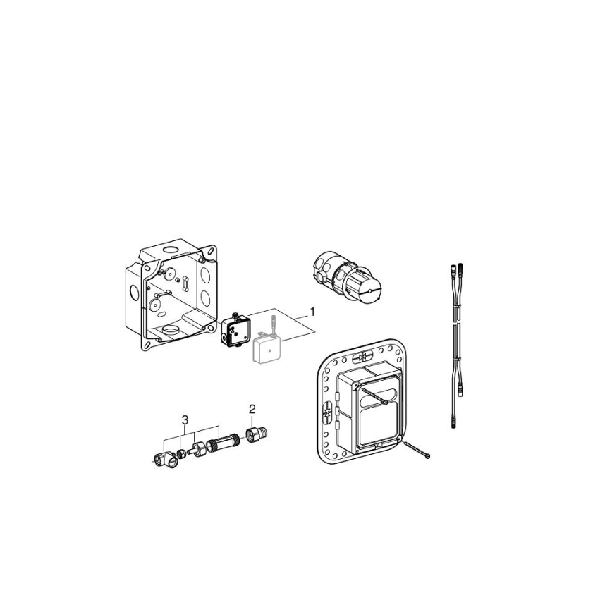 GROHE 36264001 - Système encastré ESSENSE E, chrome poli