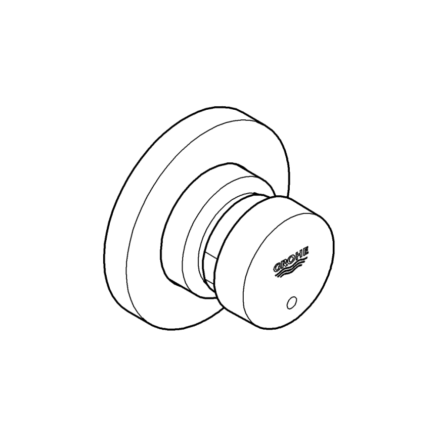 GROHE 36268000-Vanne auto-fermante de passage EUROECO COSMOPOLITAN T DN 15 chromée