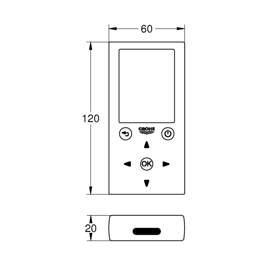 GROHE 36407001 - Télécommande