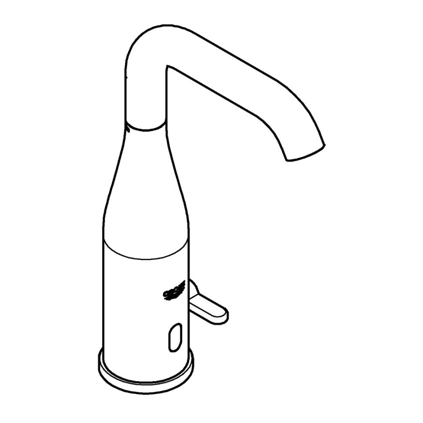 GROHE 36445000 - Mitigeur électronique infrarouge pour lavabo ESSENCE E, finition chrome brillant