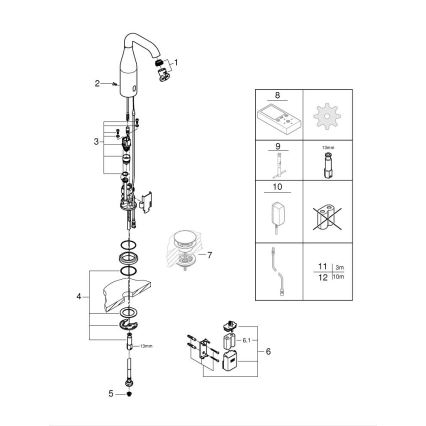 GROHE 36446000 - Mitigeur électronique infrarouge ESSENCE E, chrome brillant