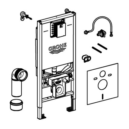 GROHE 36509SH0 - Ensemble 4 en 1 RAPID SLX 1,13 m inox