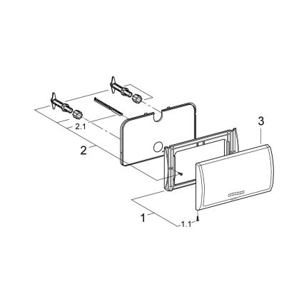 GROHE 37053SH0 - Plaque de déclenchement CLASSIC 330 × 190 mm blanche