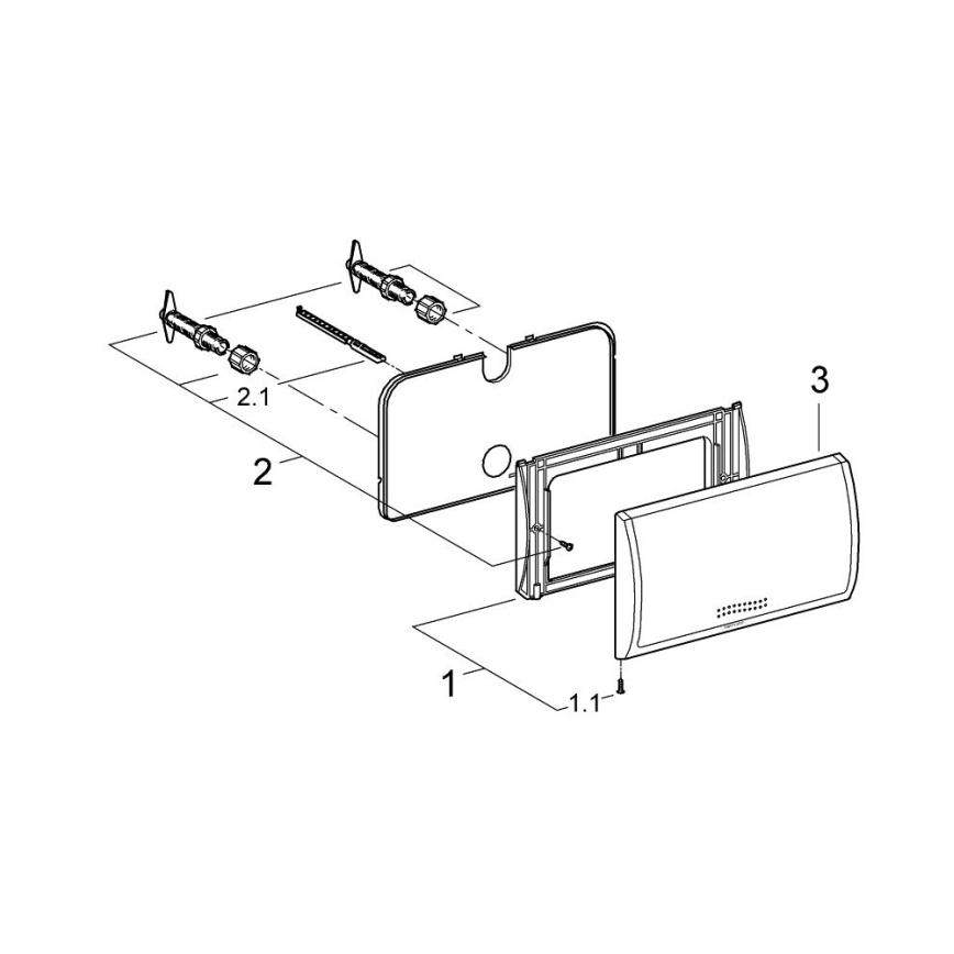 GROHE 37053SH0 - Plaque de déclenchement CLASSIC 330 × 190 mm blanche