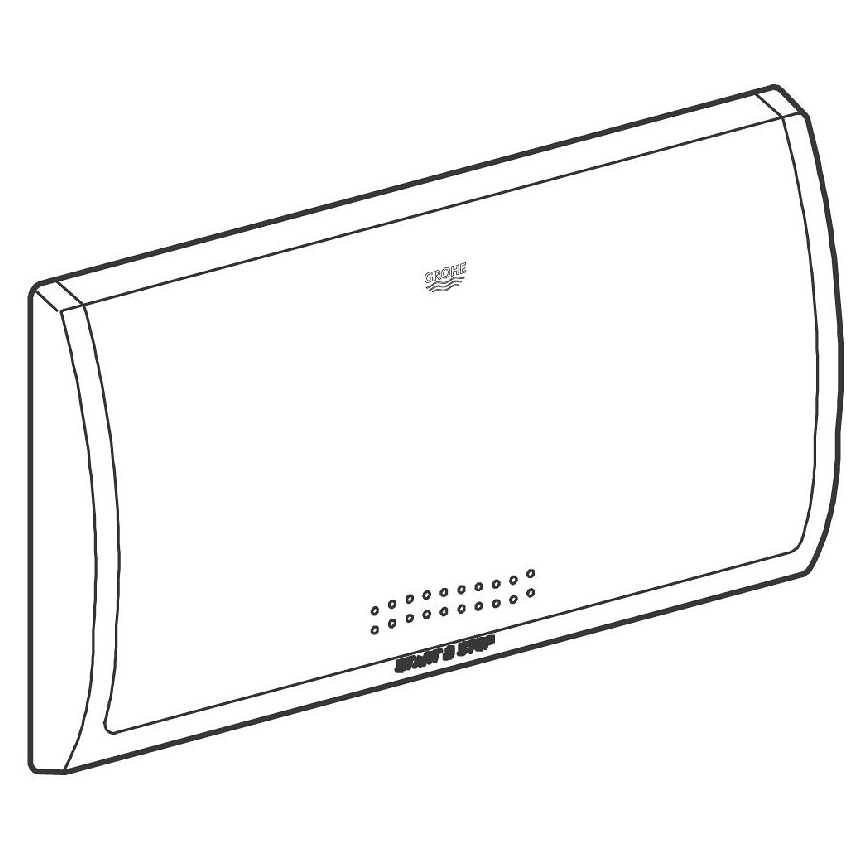 GROHE 37053SH0 - Plaque de déclenchement CLASSIC 330 × 190 mm blanche