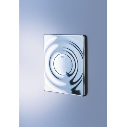 GROHE 37063000 - Plaque de déclenchement SURF 156 × 197 mm chrome brillant