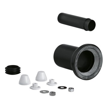 GROHE 37311K00 - Kit d'alimentation et d'évacuation pour WC, entraxe 150 mm, noir