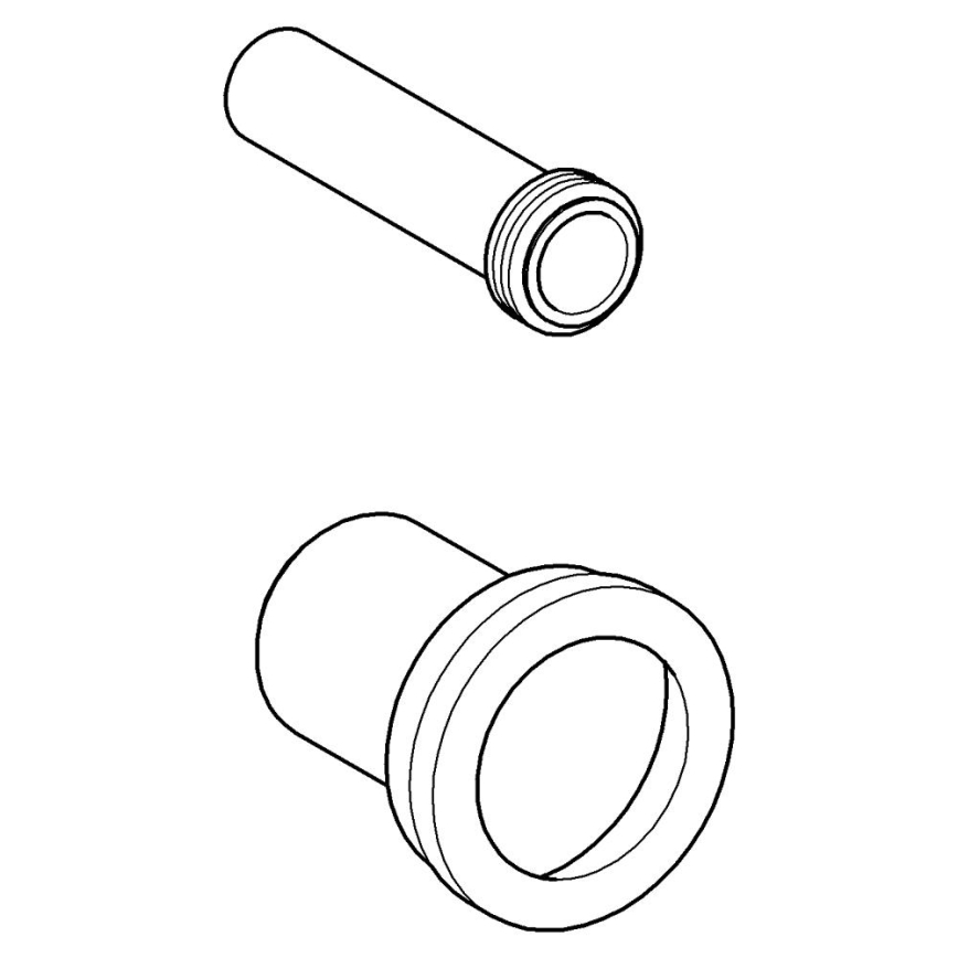 GROHE 37311K00 - Kit d'alimentation et d'évacuation pour WC, entraxe 150 mm, noir