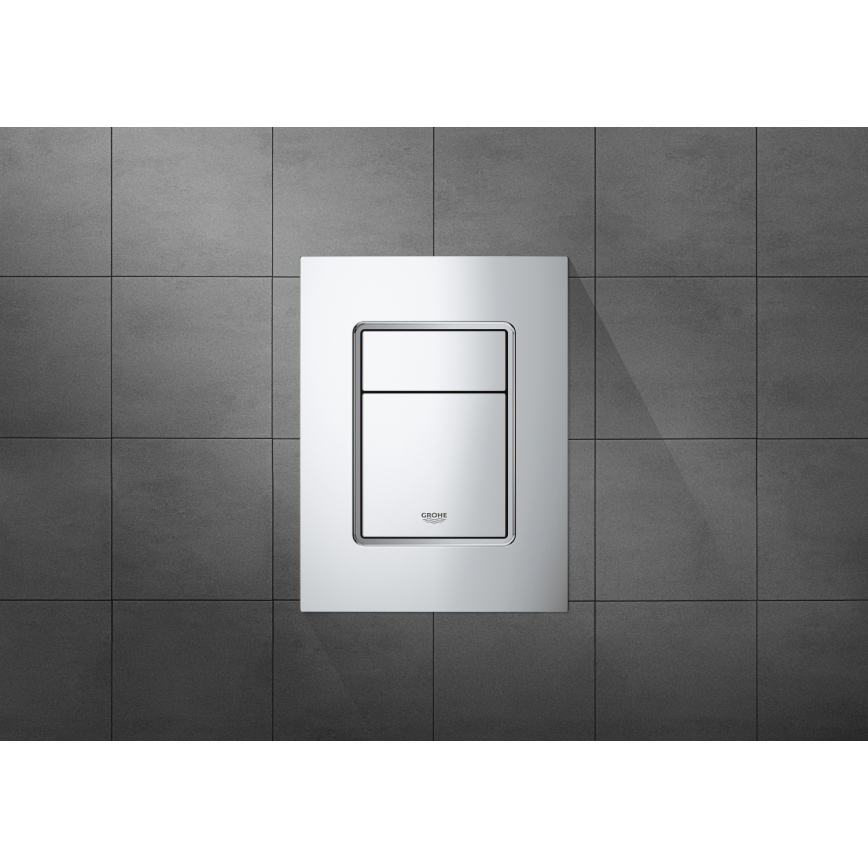 GROHE 37535000 - Plaque de déclenchement SKATE COSMOPOLITAN S 130 × 172 mm chromée