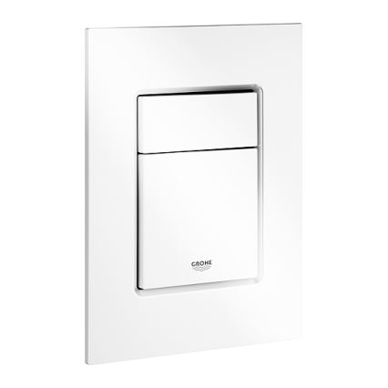 GROHE 37535SH0 - Plaque de commande de chasse d'eau SKATE COSMOPOLITAN S 130 × 172 mm blanche